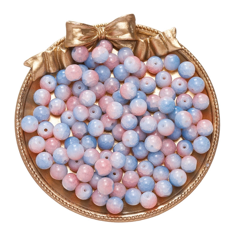 50 PCS/Package Diameter 10mm Diameter 4mm Diameter 8mm Glass Solid Color Jewelry Accessories