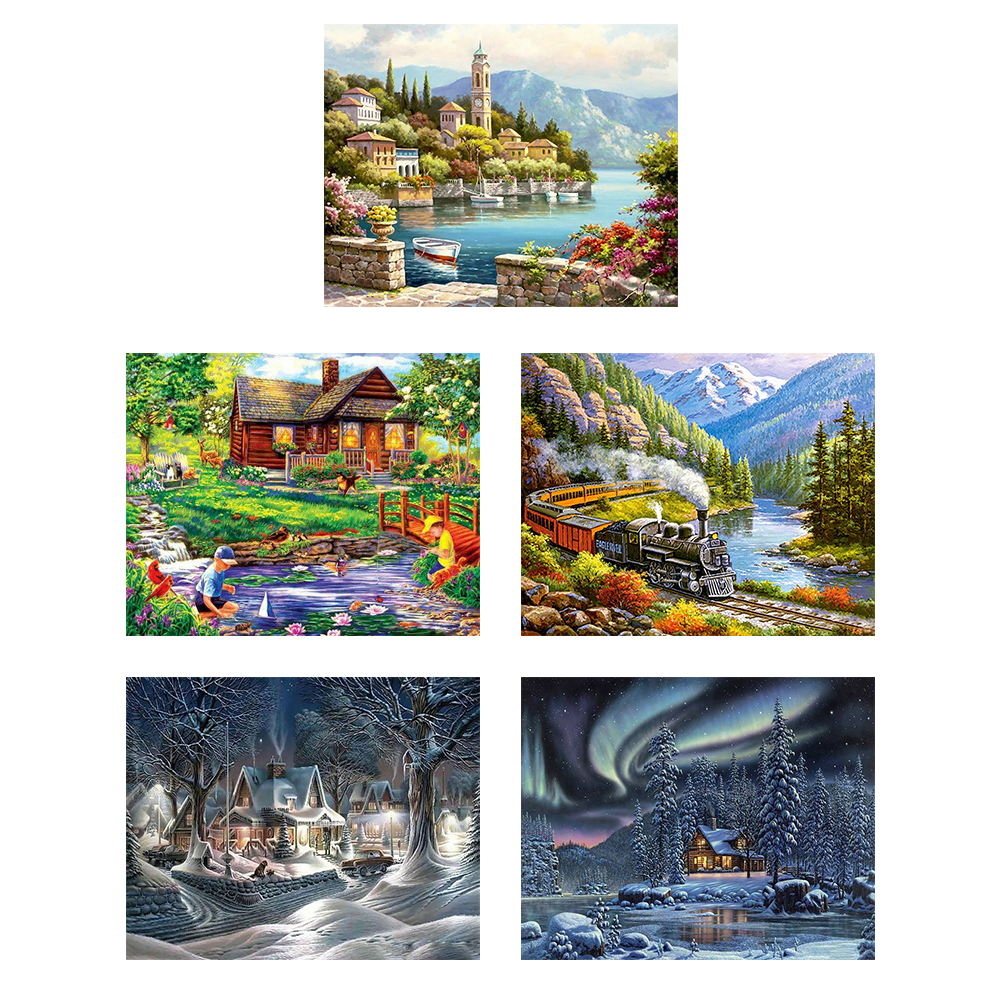 

Four Seasons Landscape - Round Drill Diamond Painting - 50*40CM, 02, 501 Original