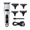 CkeyiN Men's Electric Hair Trimmer, Precision Carved, 0.004 inch (0.1 mm), Mini Size, Hair Trimmer, Washable Blade, Cordless Hair Cutter, T-shaped Razor, USB Rechargeable, For Home Use