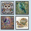 4pcs Diamond Painting-DIY Crystal Rhinestone Owl Bird