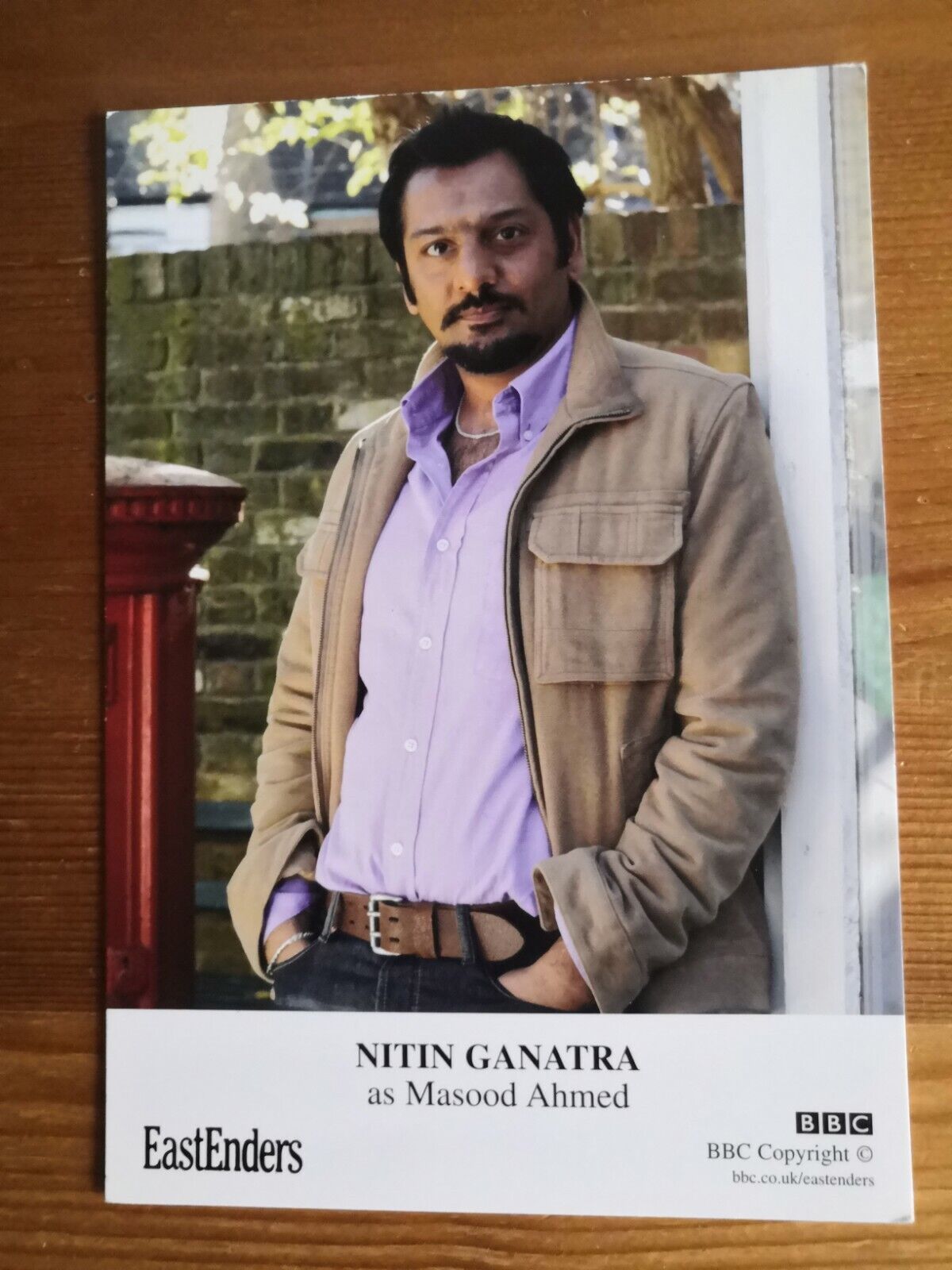 EASTENDERS UNSIGNED CAST CARD OF NITIN GANATRA