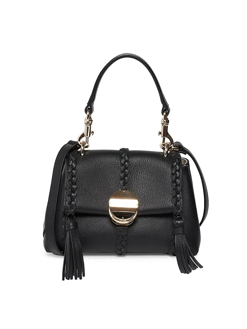 Chloé Small Penelope Leather Shoulder Bag-Black