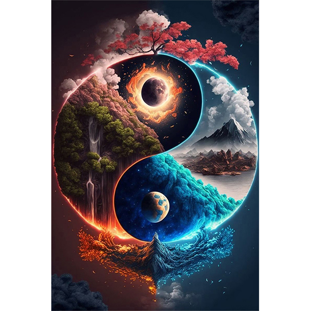 Yin Yang Landscape-Paint by Numbers-16"x24"/40*60cm