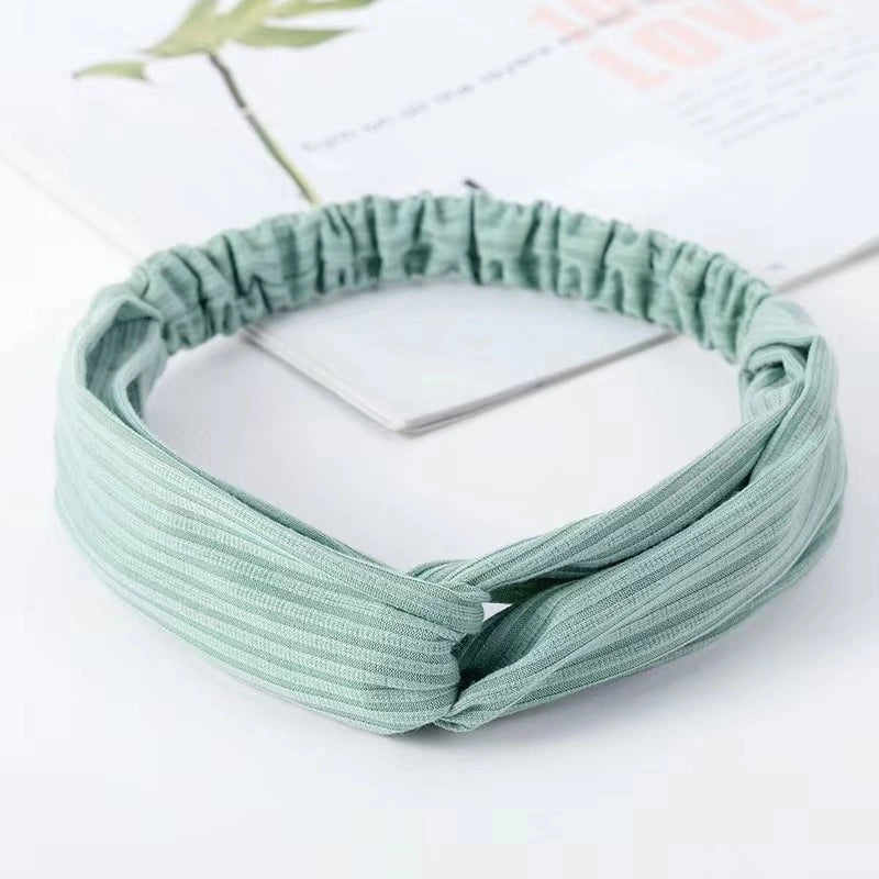 Casual Minimalist Stripe Solid Color Cloth Stripe Hair Band