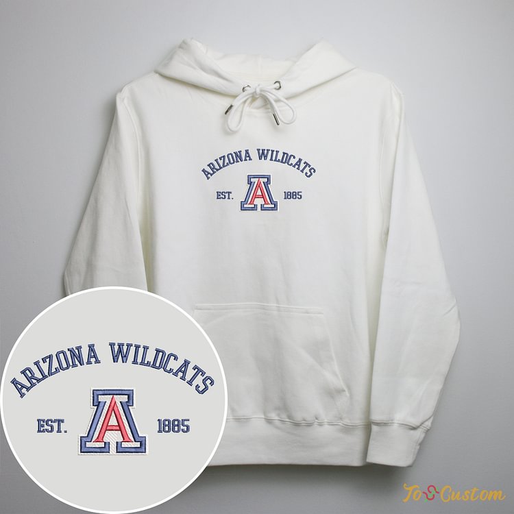 TOSCUSTOM™ NCAA University Of Arizona Wildcats Embroidered Sweatshirts