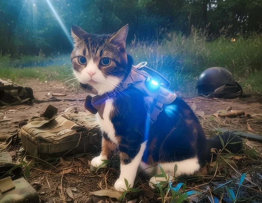 Protecting Your Cat on Evening Walks with a Tactical LED Harness