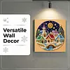(25x25cm)DIY Pearl Painting Xmas Framed Handmade Pearl Material Art Kit Living Room Decor