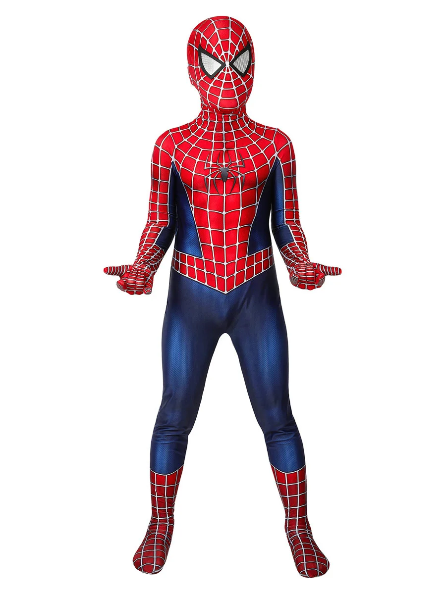 Kids Spider-man 2 Tobey Maguire Cosplay Suit Halloween Children Costumes