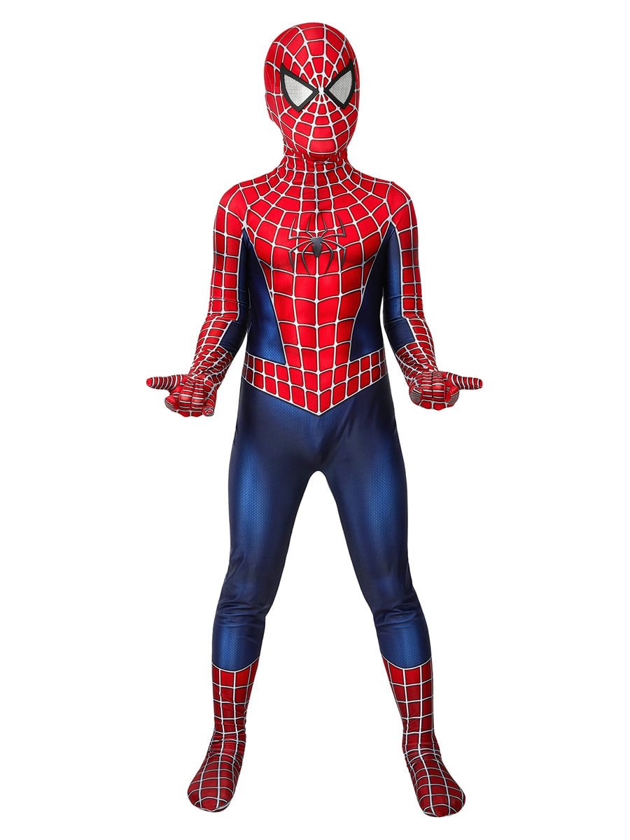 Kids Spider-man 2 Tobey Maguire Cosplay Suit Halloween Children Costumes