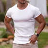 Men's Short-sleeved Solid Color Casual T-shirt by Inlyline