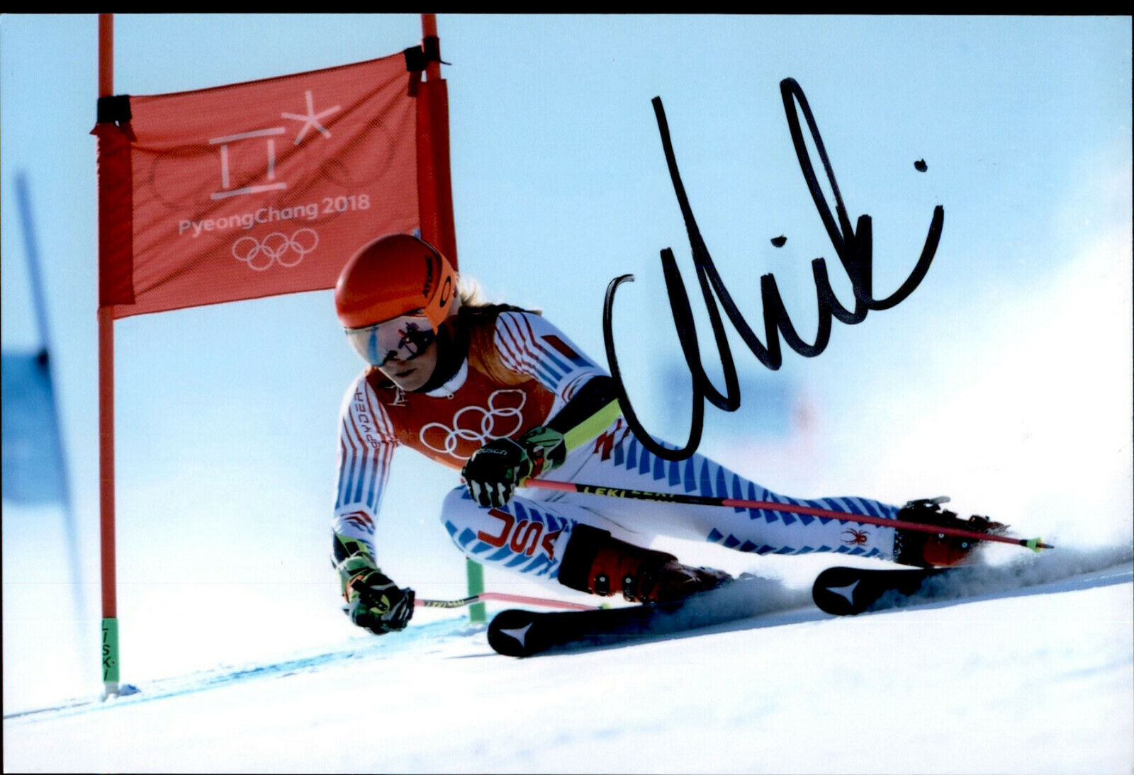 Mikaela Shiffrin SIGNED 4x6 Photo Poster painting ALPINE SKIER SKIING OLYMPIC GOLD MEDALIST #5