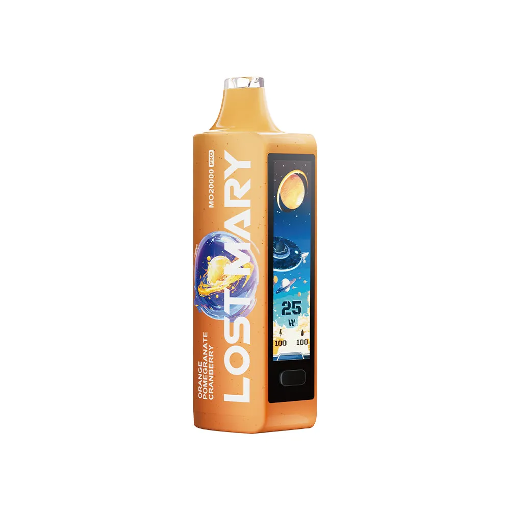 Lost Mary MO20000 Pro Space Limited Edition vape in Orange Pomegranate Cranberry flavor.