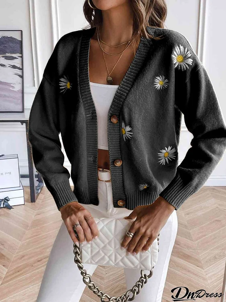 Floral Button Up Cardigan