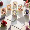 6PCS Diamond Painting Animal Greeting Cards Postcards with Envelopes
