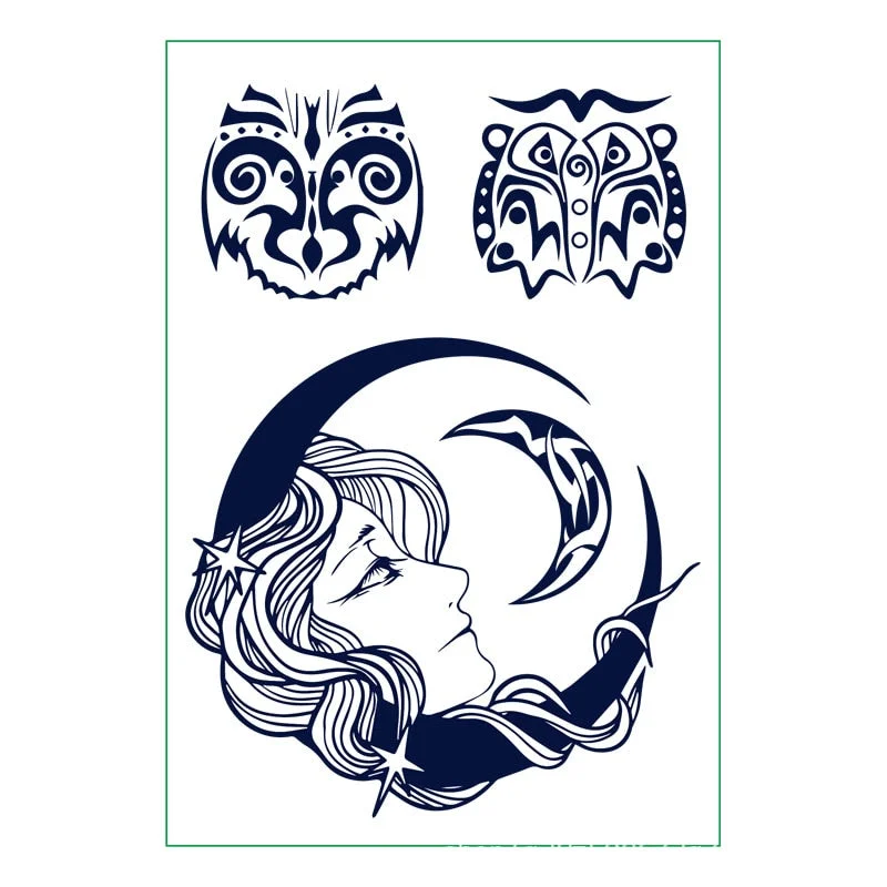 New semi-permanent juice herbal tattoo stickers waterproof long-lasting men and women tattoo text simulation tattoo stickers