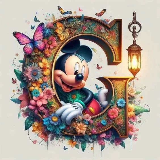 Diamond Painting - Full Round Drill - Minnie Mickey Alphabet(Canvas|40*40cm)