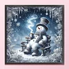 Snowman-14CT Stamped Cross Stitch 40*40cm
