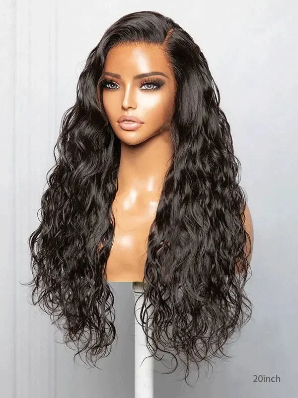 Natural Wave 13×4 HD Lace Front Wigs 200% Density HD Lace Wig Melted to Skins