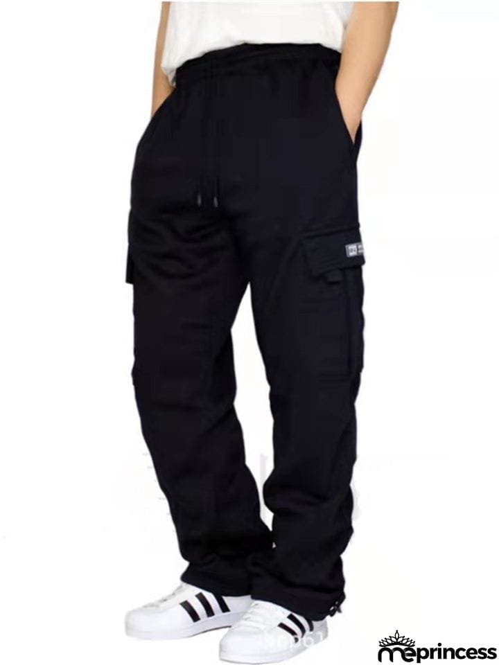Men's Sports Style Cozy Loose Multi-Pocket Cargo Pants