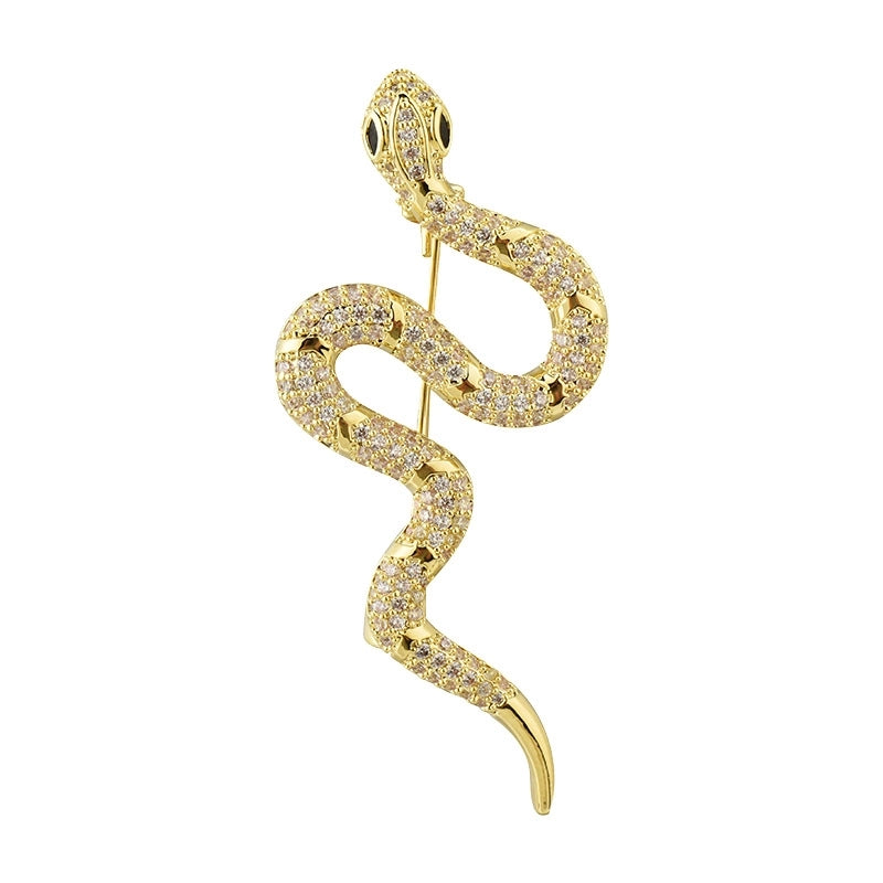 IG Style Pin Snake Alloy Inlay Rhinestones Women’s Brooches