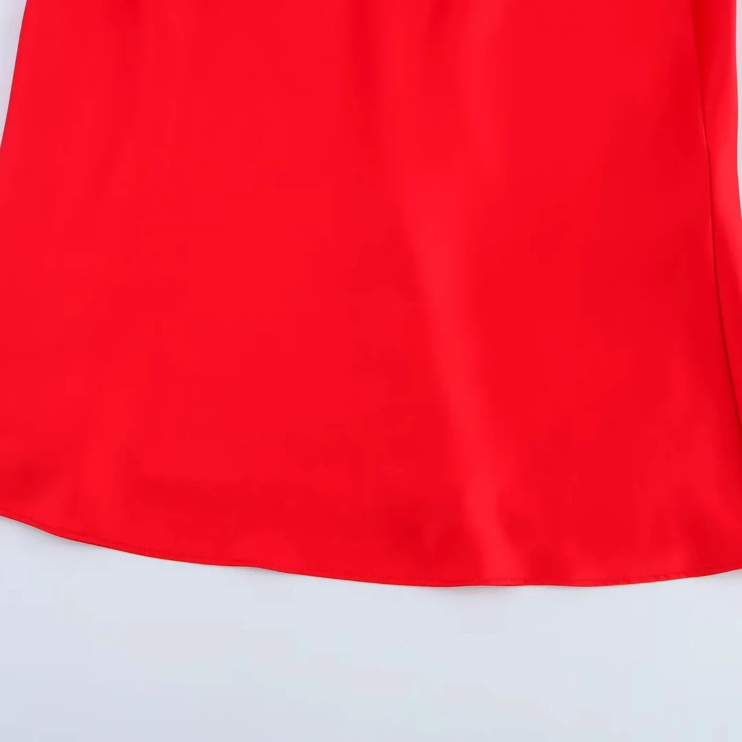 Nigikala Nigikala Women's Explosive Temperament Fashion Simple Silk And Staughty Feel Flute Dress