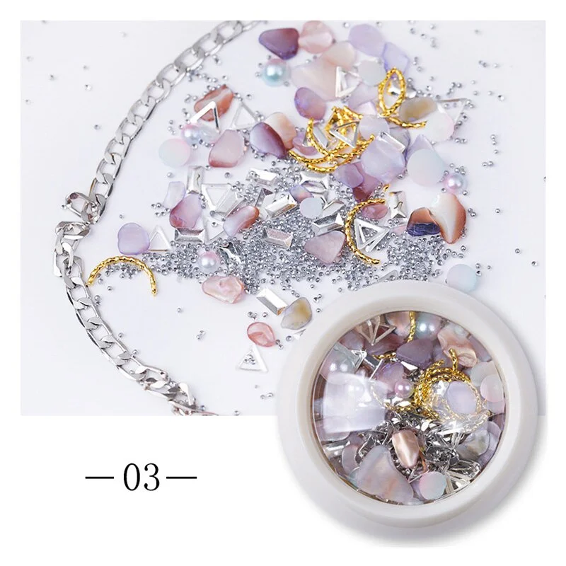 Butterfly Design Mixed Ultra-thin Hollow Metal Patch Snowflake DIY Jewelry Nail Art Decoration Metallic Nail Art Sequins Gem-Nail Inspo