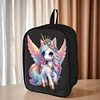 Einhorn schwarzer Rucksack - 5d DIY Basteltasche