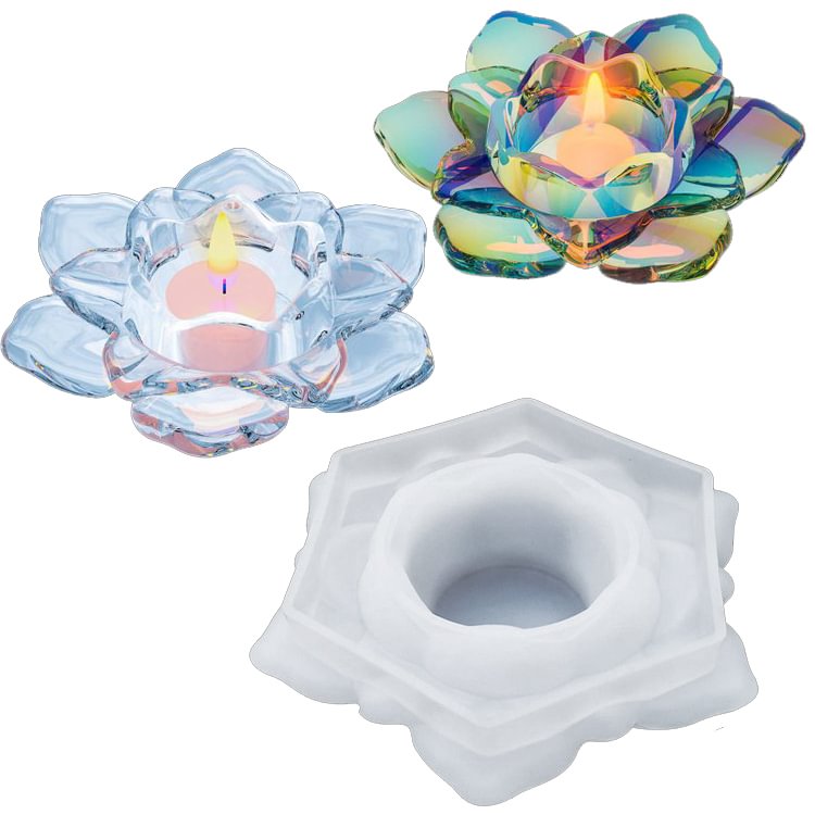 Lotus Candle Holder Resin Mold 