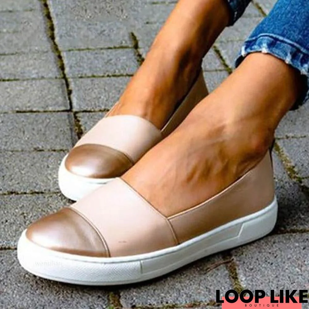 Women Flat Slip On Shoes Loafers Moccasin Platform Shoes