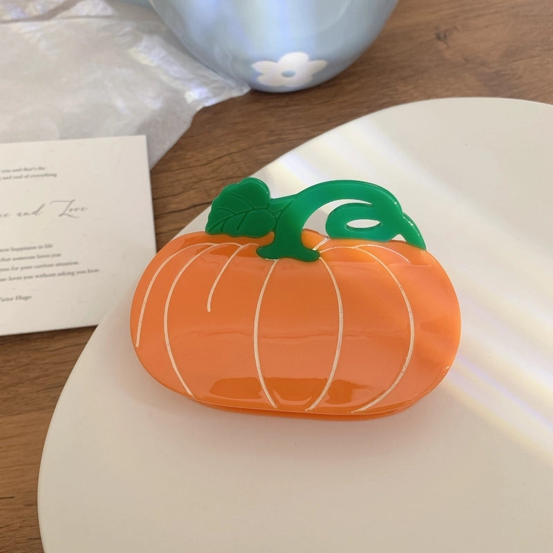 Halloween Minimalist Classic Style Women’s Pumpkin Acetic Acid Sheets Hair Claws