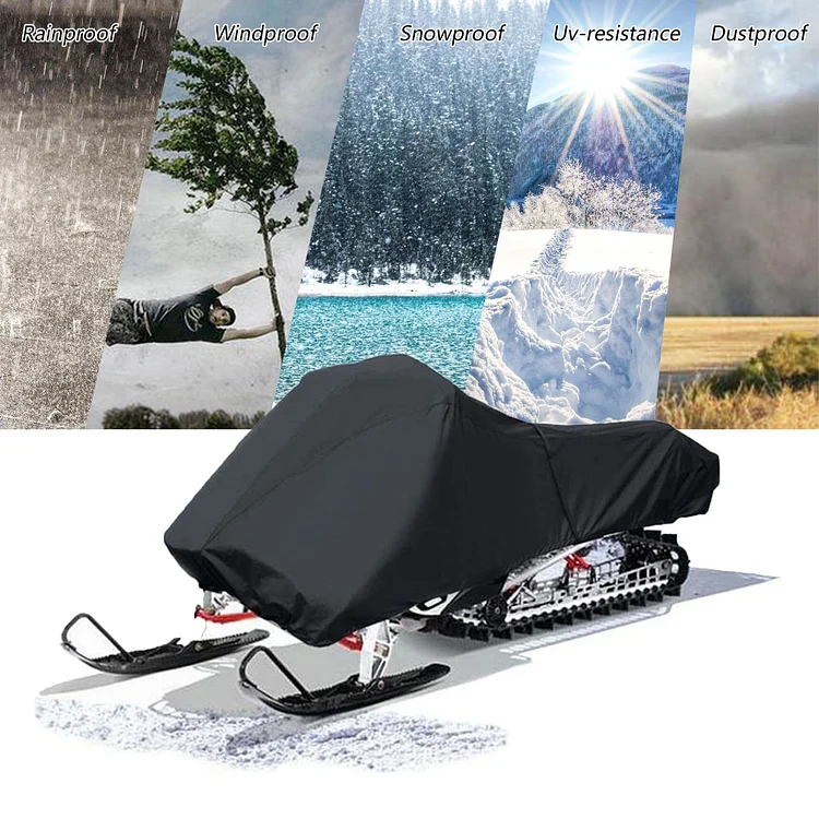 SEBLAFF All - Weather Snowmobile Cover Replacement for Youth Kids Snowmobile Up to 90 in Black