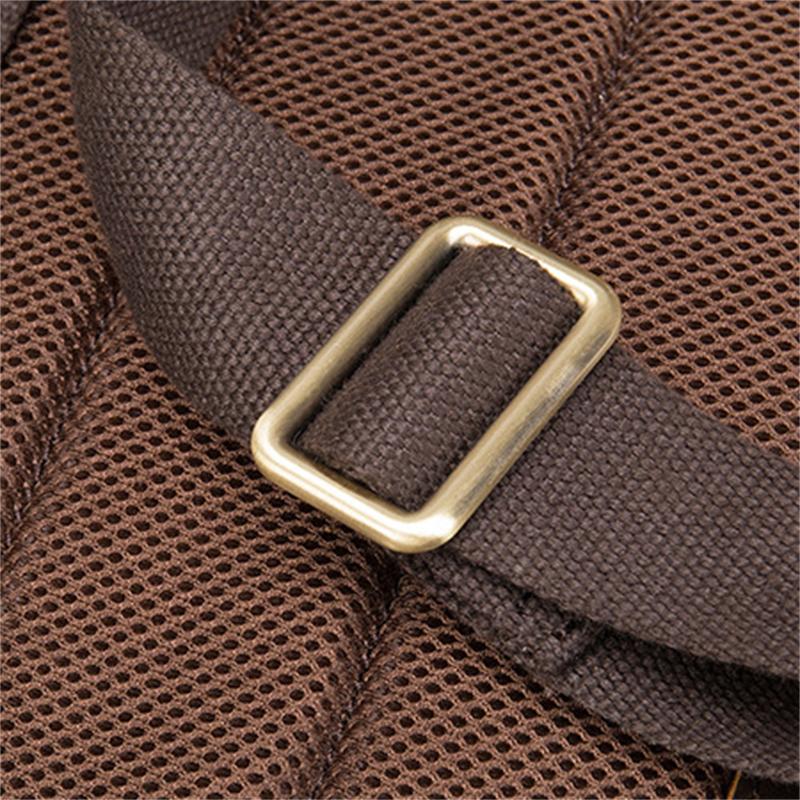 Classic Handbag Retro Leather Computer Large-Capacity Breathable Backpack