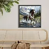 Cheval - perceuse ronde peinture diamant - 40*40cm