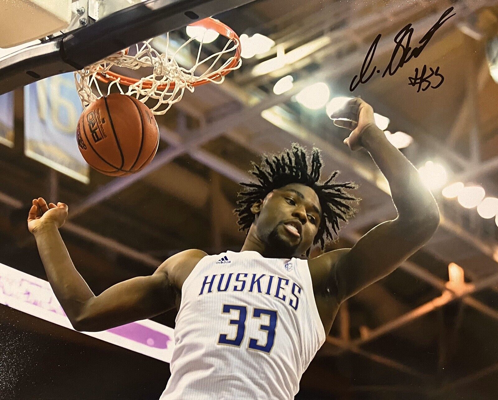 EXACT PROOF! ISAIAH STEWART Signed Autographed 8x10 Photo Poster painting WASHINGTON Basketball