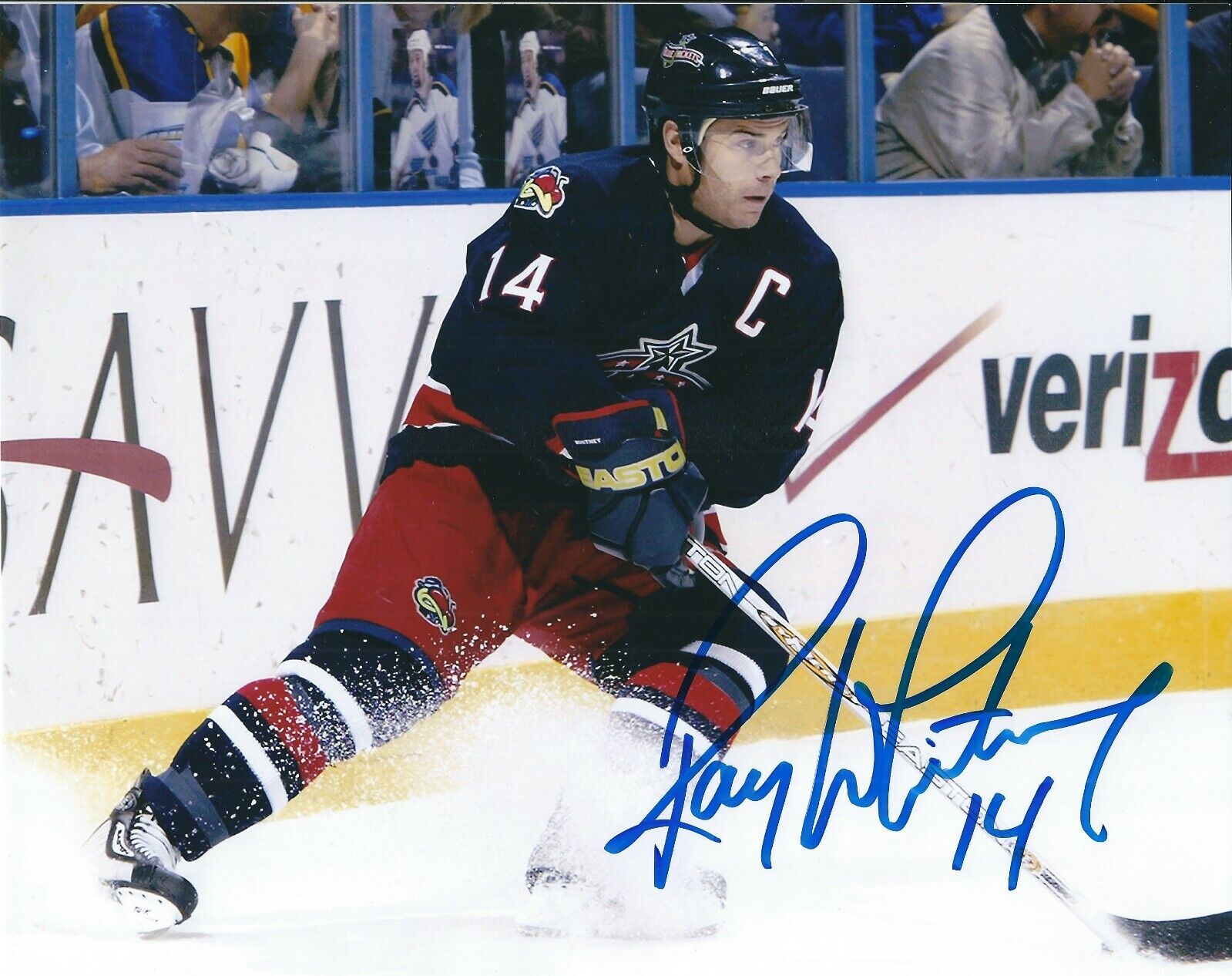 Signed 8x10 RAY WHITNEY Columbus Blue Jackets Autographed Photo Poster painting - COA