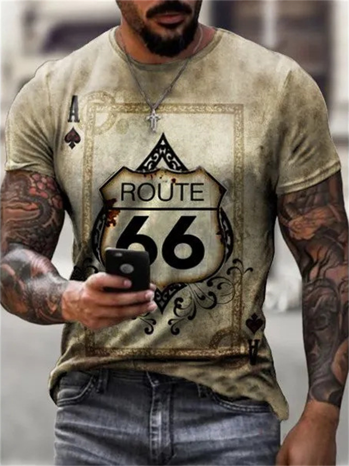 New 3D Digital Short-sleeved T-shirt Printing Tops Pattern Printing Letters T-shirt