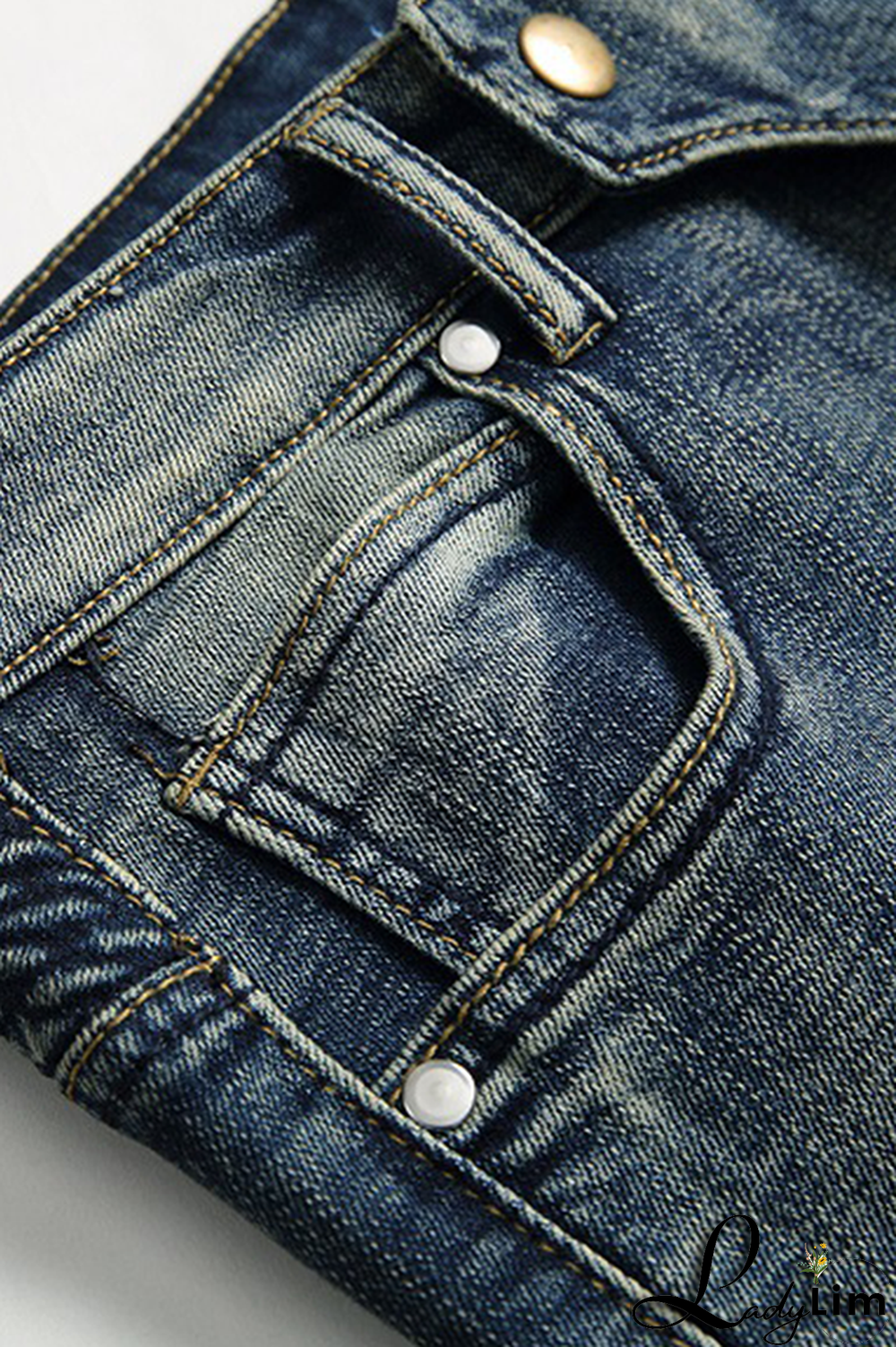 Black Gray Street Patchwork Make Old Fold Bottoms