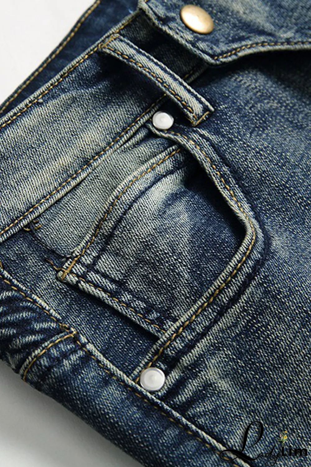 Black Gray Street Patchwork Make Old Fold Bottoms