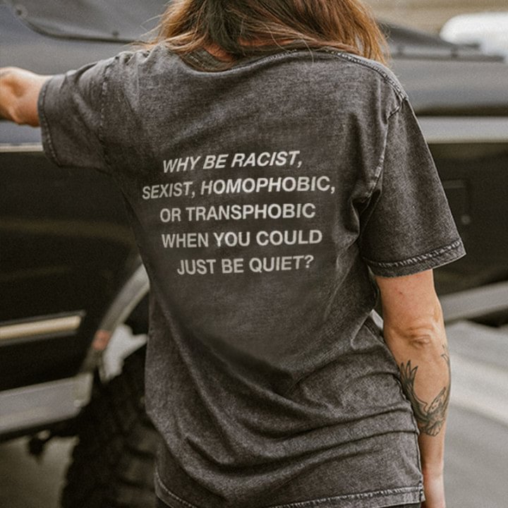 Why be racist Printed Women's T-shirt - Krazyskull