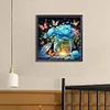 Diamond Painting -DIY Round Drill Blue Flower(40x40cm)