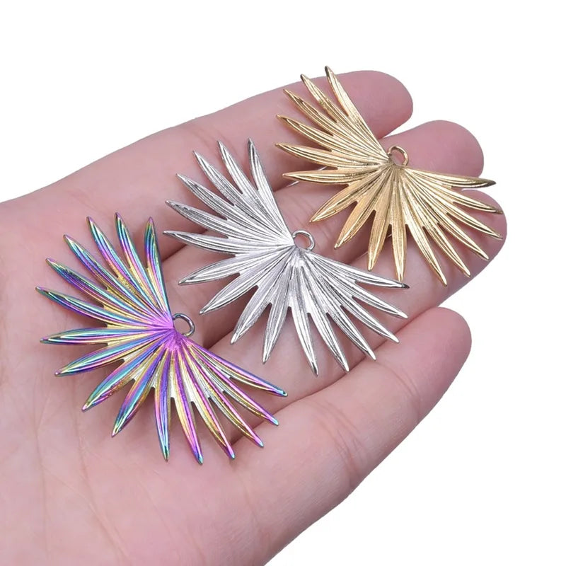 1 Piece 31x43mm Hole 3~3.9mm 304 Stainless Steel 18K Gold Plated Geometric Pendant