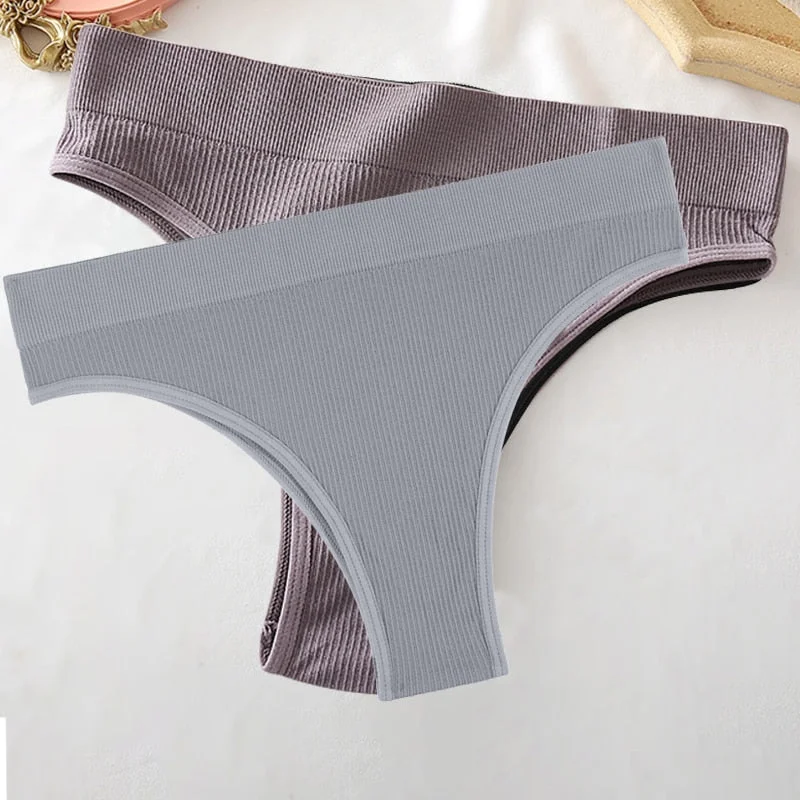 Seamless Women Pantys Girls Thongs High Waisted Soft Woman Briefs Fashion 6 Solid Colors S-XL Sexy Underpants For Women New