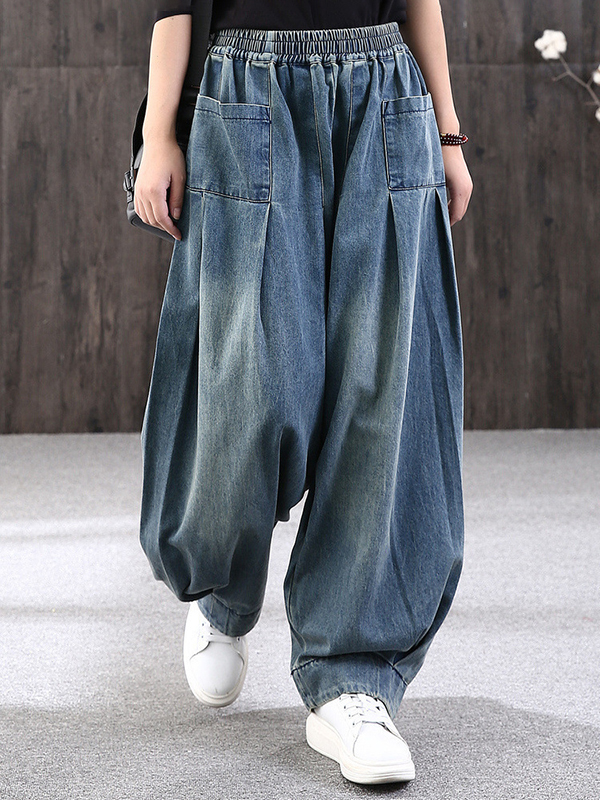Loose Oversize Vintage Literary Carpet Jeans