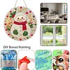 Snow DIY Diamond Painting Pendant 24cm Double-Sided Crystal Resin