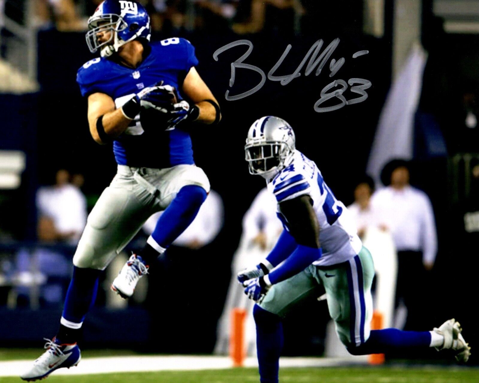 Brandon Myers autographed signed NFL New York Giants 8x10 Photo Poster painting