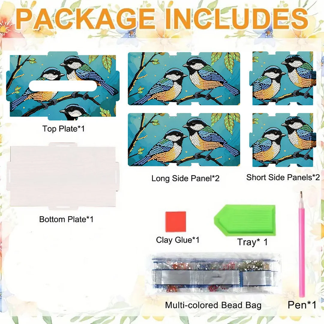 Wooden Diamond Painting Tissue Box for Home and Office Decoration(CZH002)