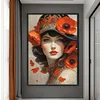Poppy Woman-11CT Stamped Cross Stitch 40*60cm/15.75*23.62in(Big Size)