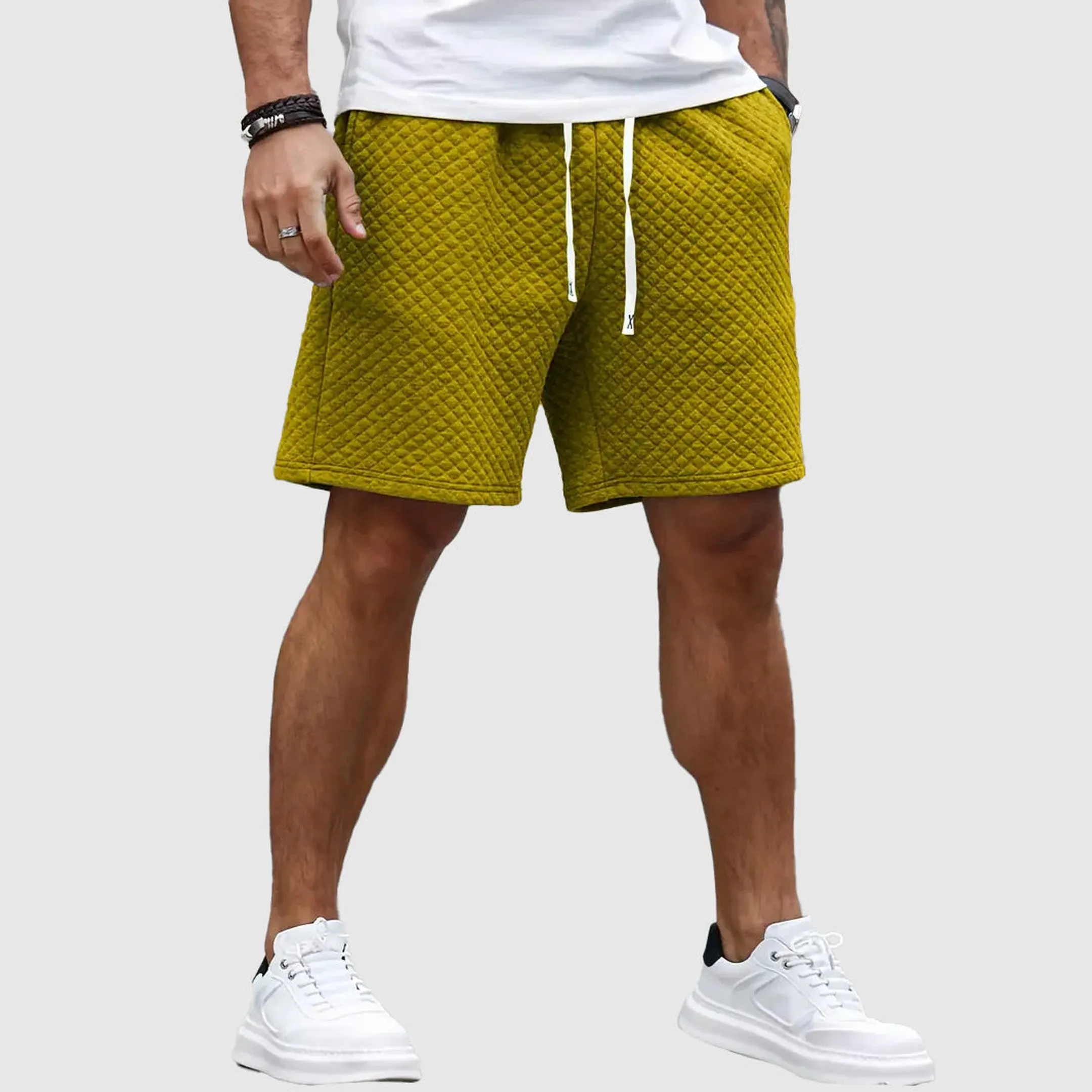 Men's Capri Textured Shorts &ndash; Tailored Fit for Beach and City