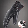 USB Hand Warmers Waterproof Leather Heating Gloves PU for Fishing Riding Cycling