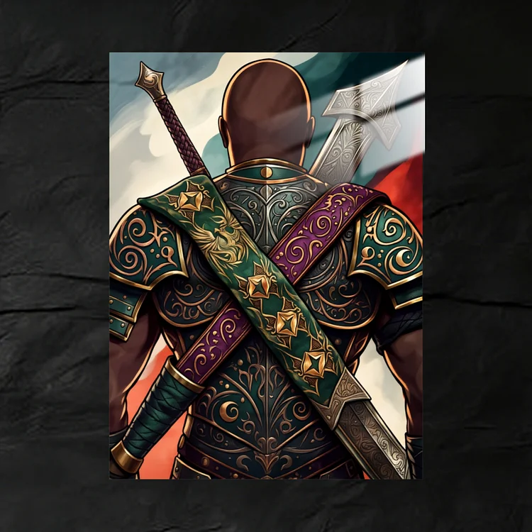 Kratos GodofWar Fierce AnimetalPoster | Premium Anime Metal Wall Art